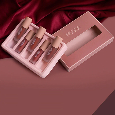 جعبه بسته بندی لوازم آرایشی و بهداشتی Oem Lip Gloss Paper Packing 4c چاپ افست