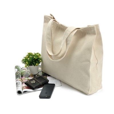 کیف پارچه‌ای پارچه‌ای پارچه‌ای برزنتی خالی قابل استفاده مجدد کیف‌های خرید پنبه‌ای تاشو زنانه