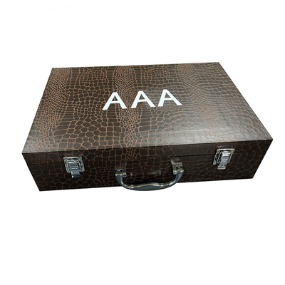 قیمت مناسب Pu Leather Wine Box 4C لمینیت UV سطح برجسته آنلاین